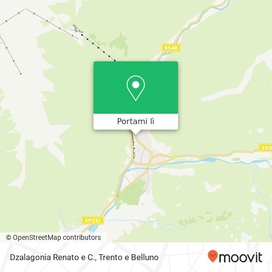 Mappa Dzalagonia Renato e C., Corso Dolomiti 38037 Predazzo