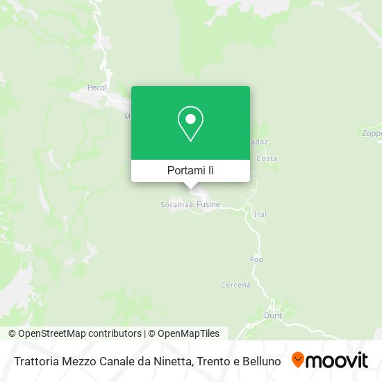 Mappa Trattoria Mezzo Canale da Ninetta