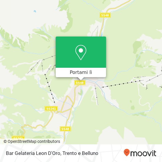 Mappa Bar Gelateria Leon D'Oro, Via Meida 38036 Pozza di Fassa