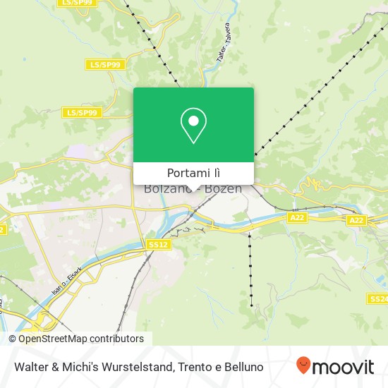 Mappa Walter & Michi's Wurstelstand, Via Alto Adige 39100 Bolzano