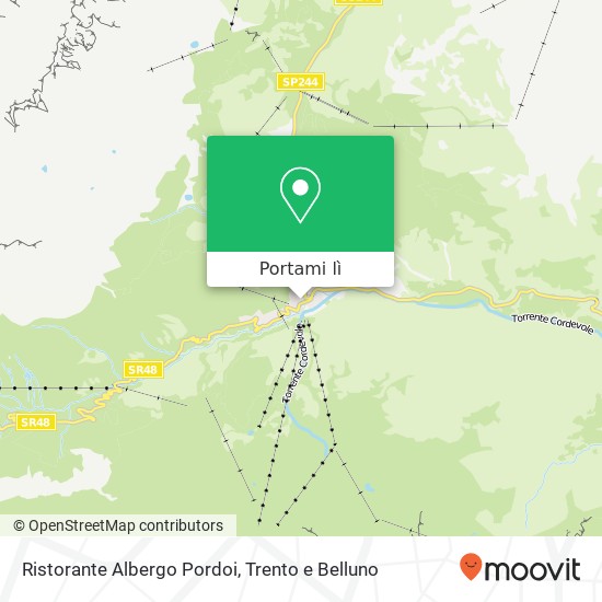 Mappa Ristorante Albergo Pordoi, Via Boè 32020 Livinallongo del Col di Lana