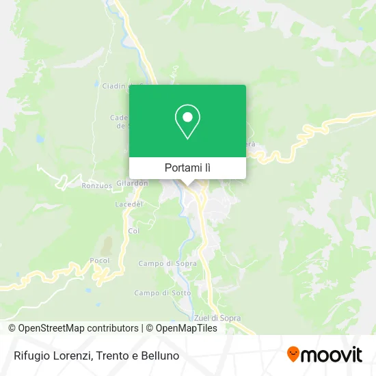Mappa Rifugio Lorenzi