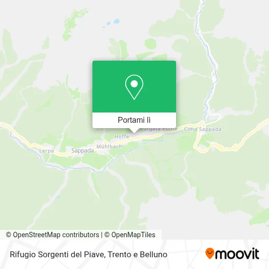Mappa Rifugio Sorgenti del Piave