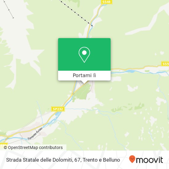 Mappa Strada Statale delle Dolomiti, 67