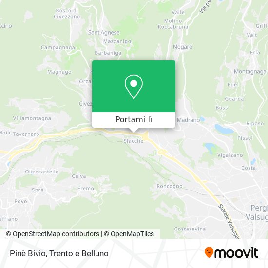 Mappa Pinè Bivio