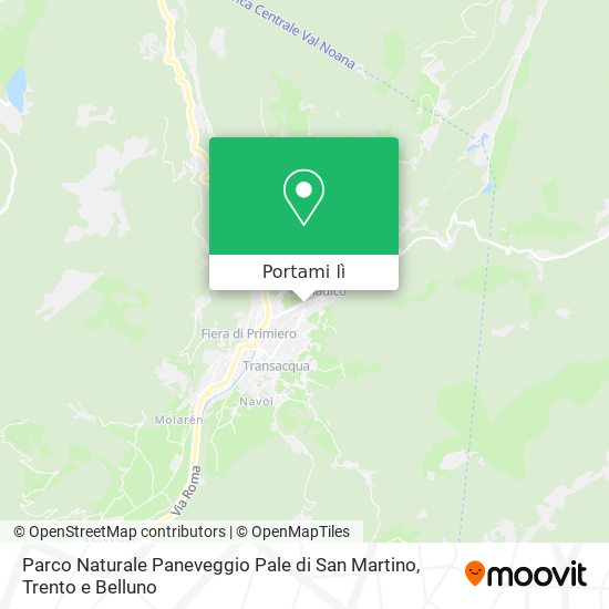 Mappa Parco Naturale Paneveggio Pale di San Martino