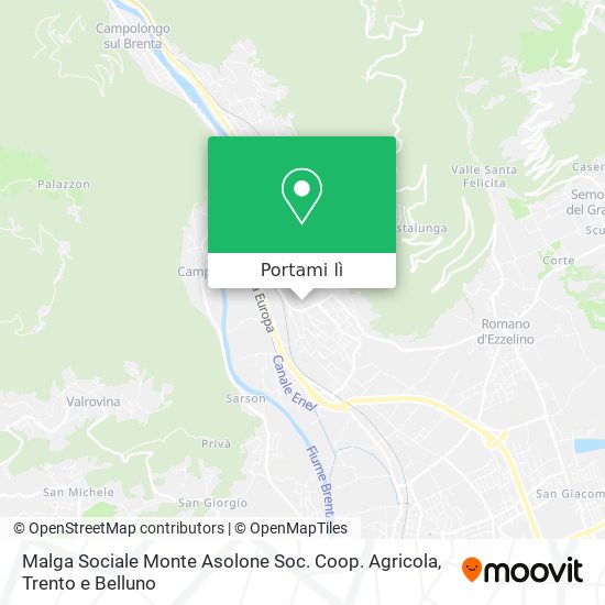 Mappa Malga Sociale Monte Asolone Soc. Coop. Agricola