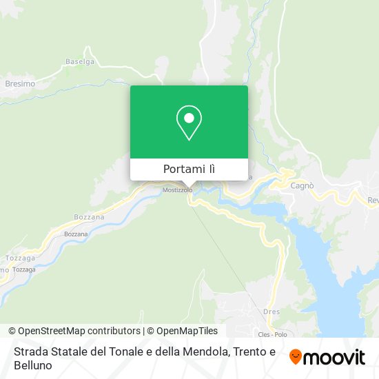 Mappa Strada Statale del Tonale e della Mendola