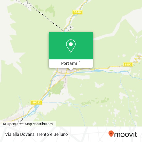 Mappa Via alla Dovana