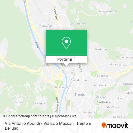 Mappa Via Antonio Abondi / Via Ezio Maccani