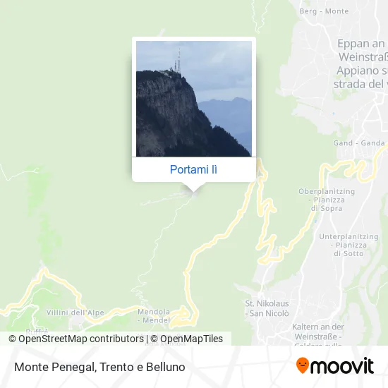 Mappa Monte Penegal