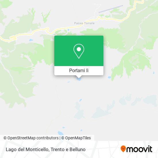 Mappa Lago del Monticello