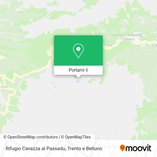 Mappa Rifugio Cavazza al Passadu