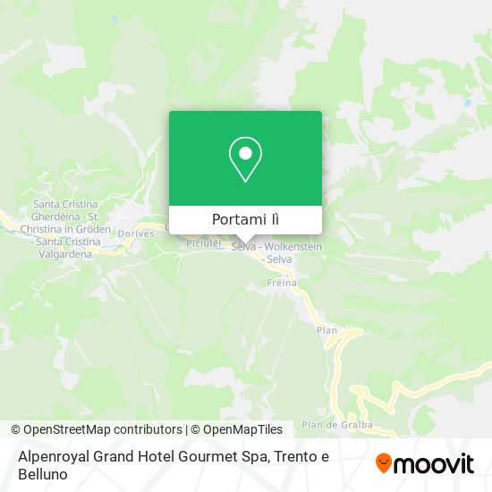 Mappa Alpenroyal Grand Hotel Gourmet Spa