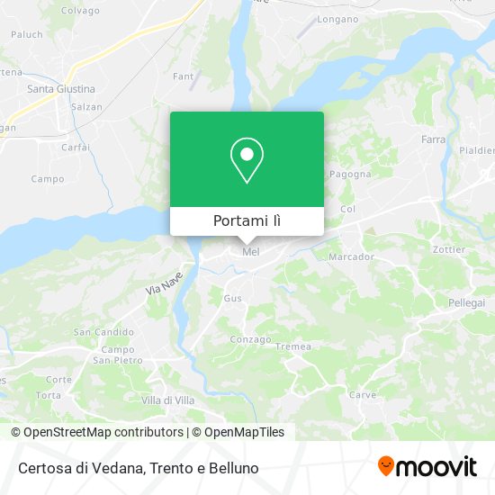 Mappa Certosa di Vedana