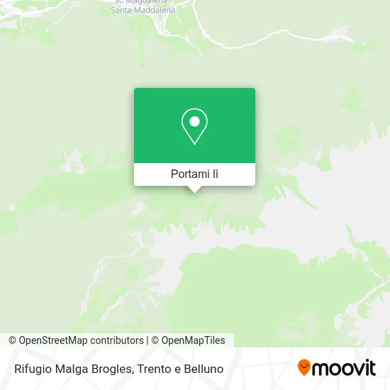 Mappa Rifugio Malga Brogles
