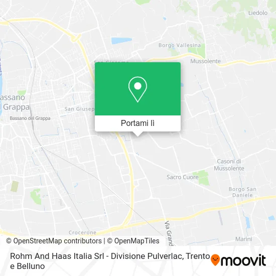 Mappa Rohm And Haas Italia Srl - Divisione Pulverlac