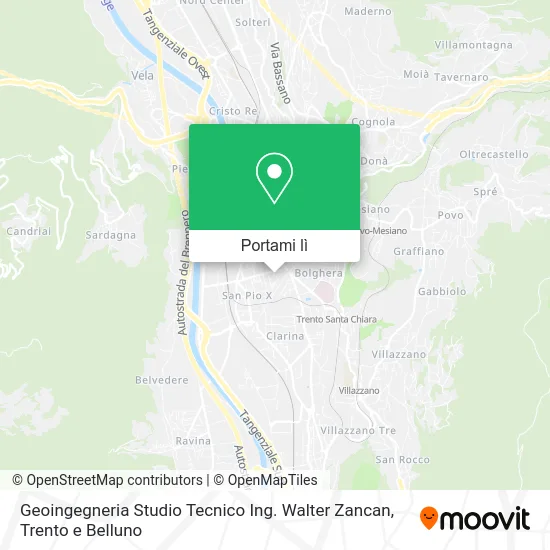 Mappa Geoingegneria Studio Tecnico Ing. Walter Zancan