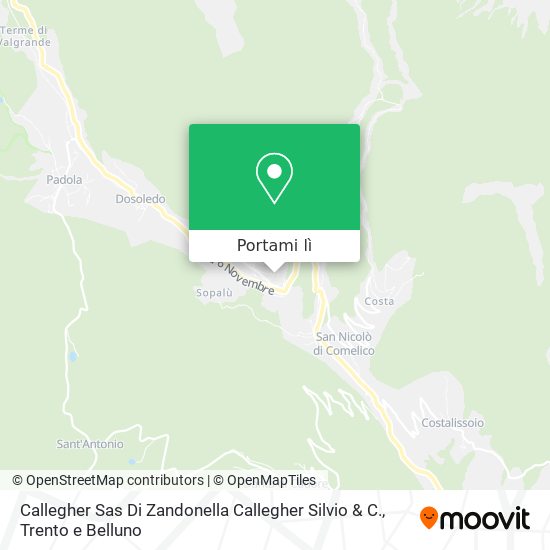 Mappa Callegher Sas Di Zandonella Callegher Silvio & C.