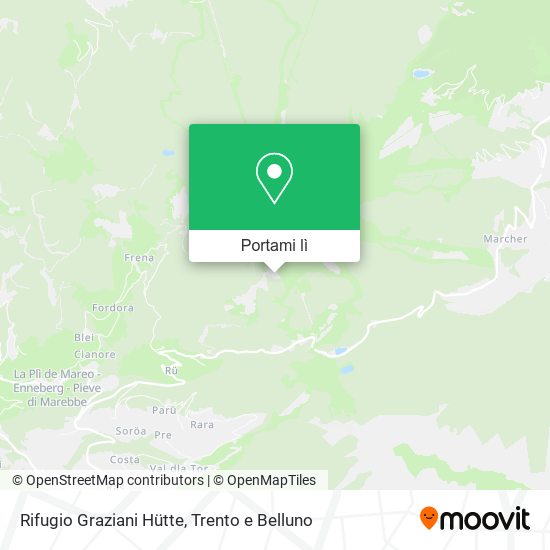 Mappa Rifugio Graziani Hütte