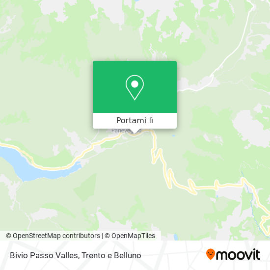 Mappa Bivio Passo Valles