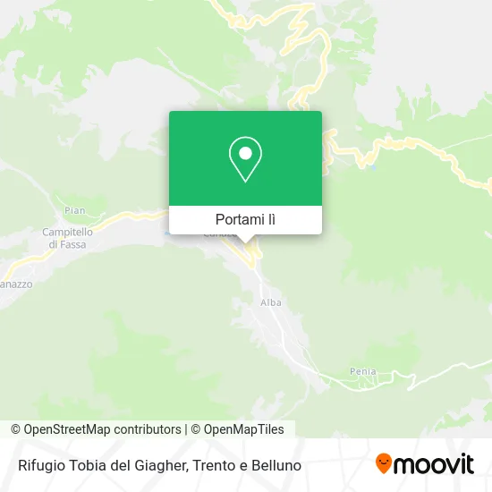Mappa Rifugio Tobia del Giagher