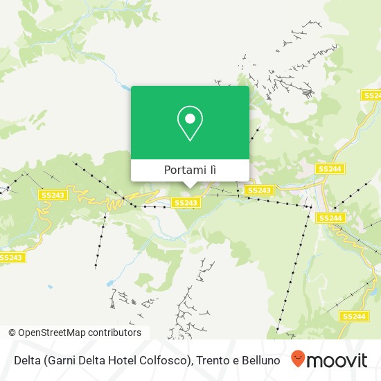 Mappa Delta (Garni Delta Hotel Colfosco)