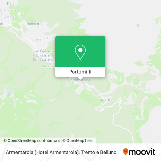 Mappa Armentarola (Hotel Armentarola)