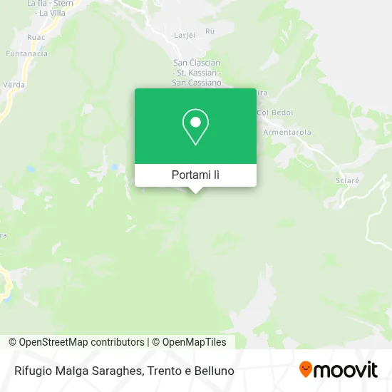 Mappa Rifugio Malga Saraghes