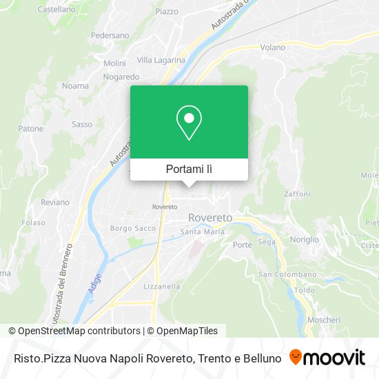 Mappa Risto.Pizza Nuova Napoli Rovereto