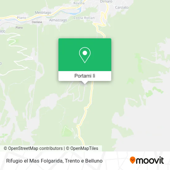 Mappa Rifugio el Mas Folgarida