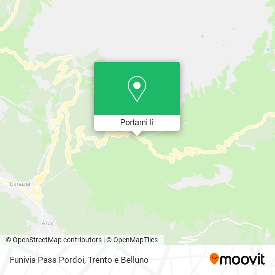 Mappa Funivia Pass Pordoi