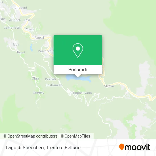 Mappa Lago di Spèccheri