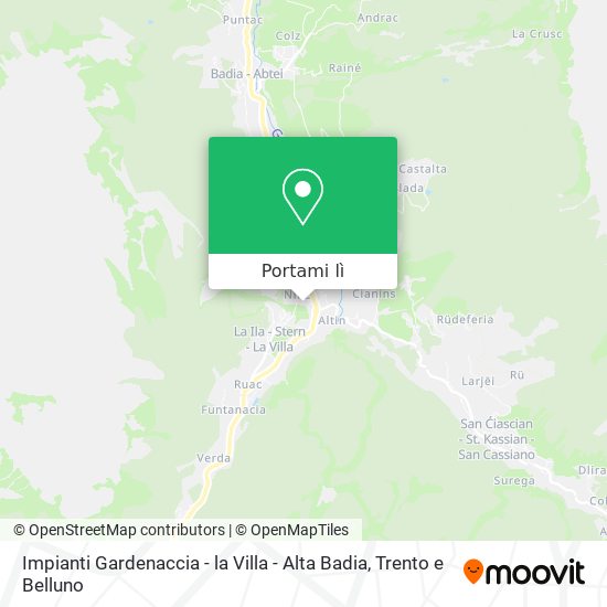 Mappa Impianti Gardenaccia - la Villa - Alta Badia