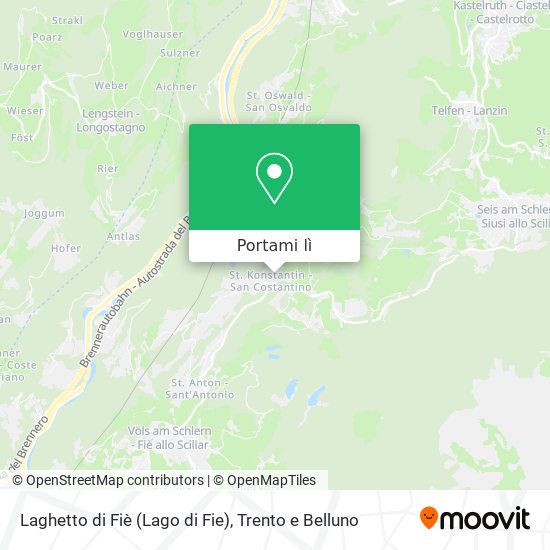 Mappa Laghetto di Fiè (Lago di Fie)