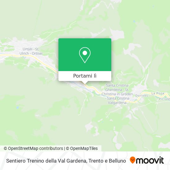 Mappa Sentiero Trenino della Val Gardena