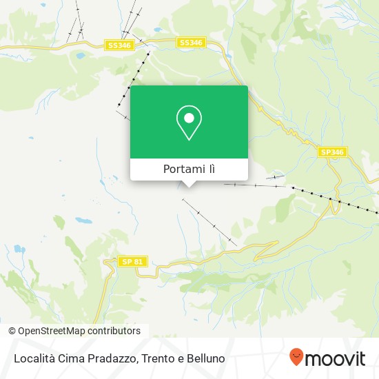 Mappa Località Cima Pradazzo