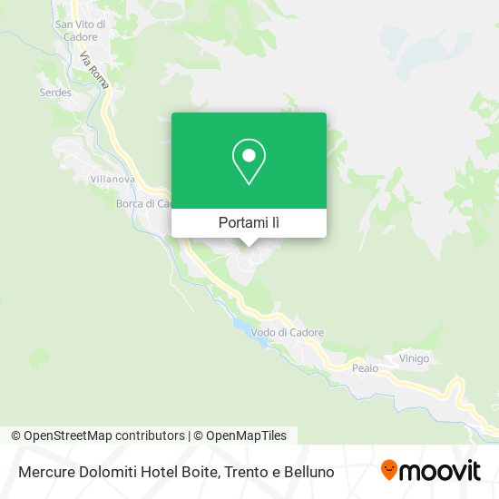 Mappa Mercure Dolomiti Hotel Boite