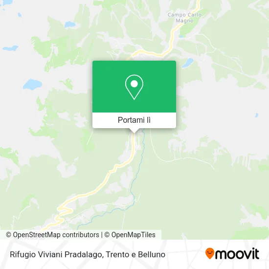 Mappa Rifugio Viviani Pradalago
