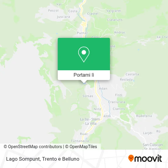 Mappa Lago Sompunt