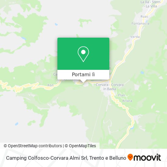 Mappa Camping Colfosco-Corvara Almi Srl