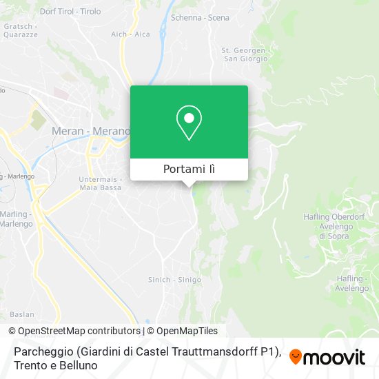 Mappa Parcheggio (Giardini di Castel Trauttmansdorff P1)