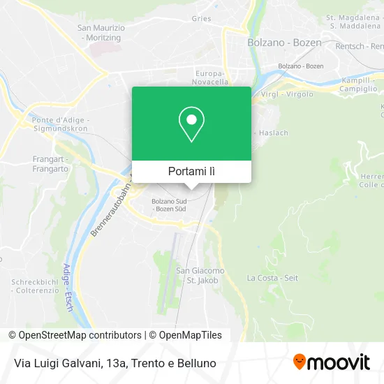 Mappa Via Luigi Galvani, 13a