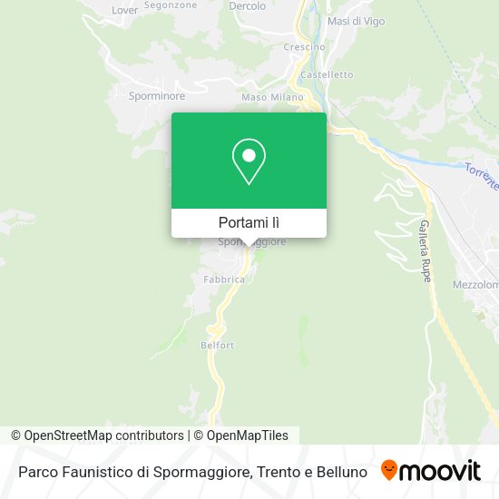 Mappa Parco Faunistico di Spormaggiore