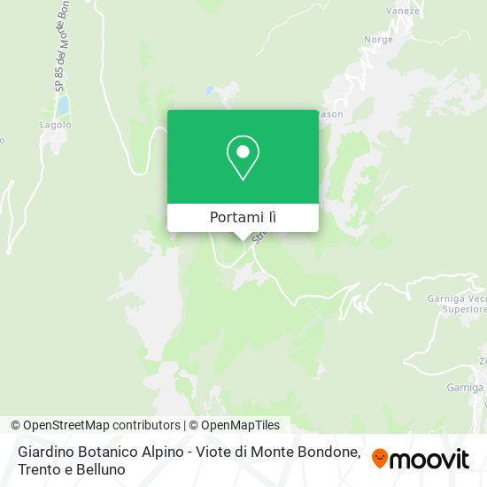 Mappa Giardino Botanico Alpino - Viote di Monte Bondone