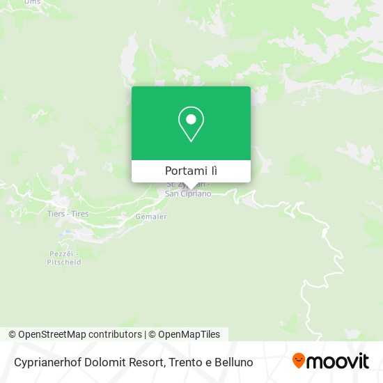 Mappa Cyprianerhof Dolomit Resort