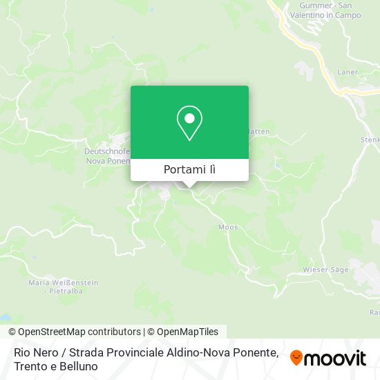 Mappa Rio Nero / Strada Provinciale Aldino-Nova Ponente