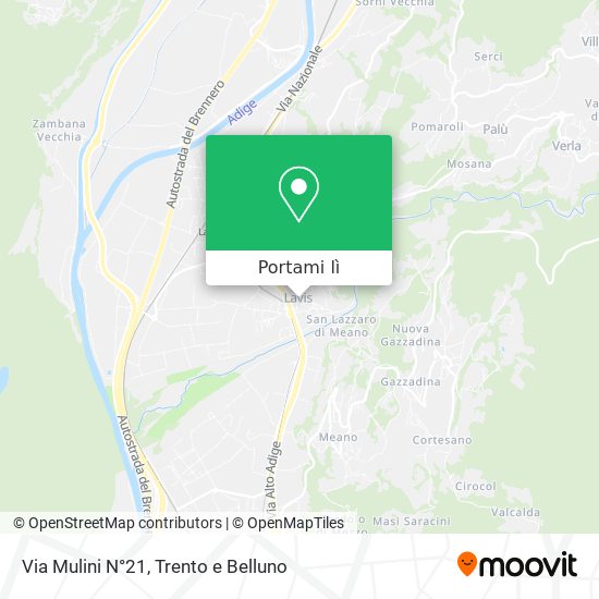 Mappa Via Mulini N°21