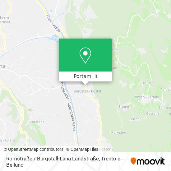 Mappa Romstraße / Burgstall-Lana Landstraße