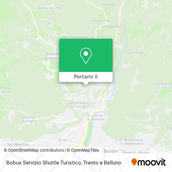 Mappa Bobus Servizio Shuttle Turistico